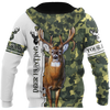 Maxcorners Customized Name Deer Hunting 2 3D Design All Over Printed
