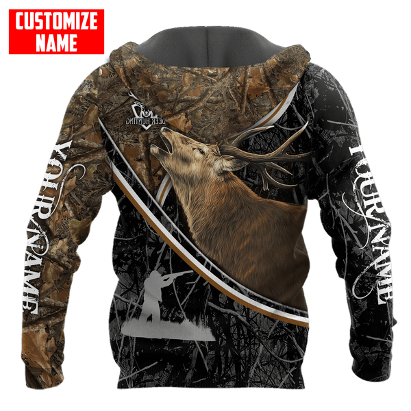 Maxcorners Deer Hunting Personalized Name 3D Over Printed Hoodie