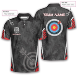 Maxcorners Archery Target Red Black Grunge Style Personalized Name Shirt