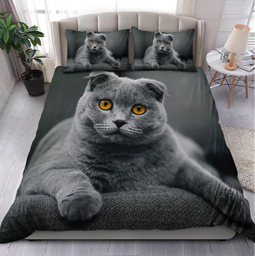 Maxcorners Cute Short Hair Scottish Cat Bedding - Blanket