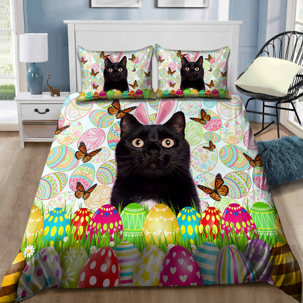 Maxcorners Easter Day Black Cat Bedding - Blanket