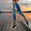 Maxcorners Bass Fishing Tattoo Blue Camo