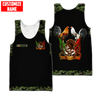 Maxcorners Personalized Name Rooster Solider Background Unisex Hoodie