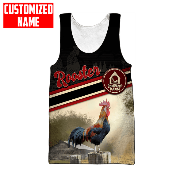 Maxcorners Personalized Rooster Farm Deluxe Hoodie