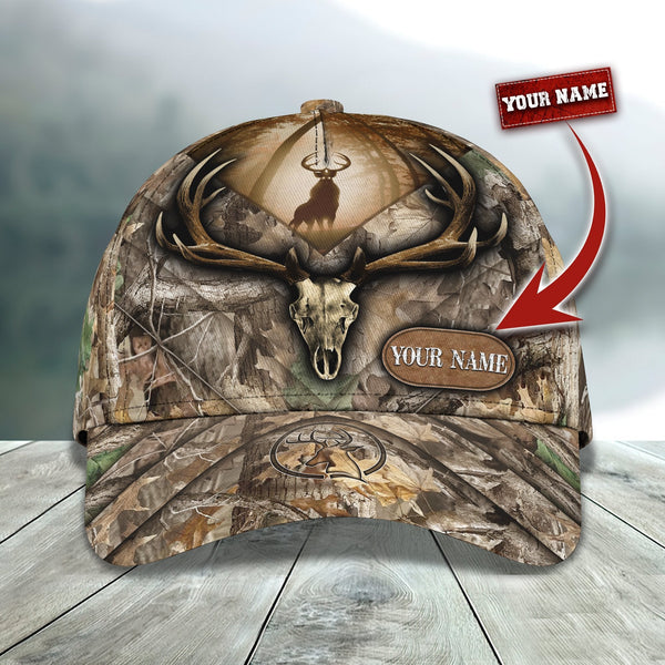 Maxcorners Personalized Deer Skull Hunting Camo Classic Cap