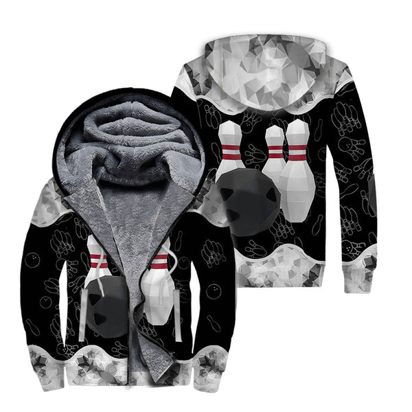 Maxcorners Bowling Ball And Pins Black And Grey Camo 3D Shirt