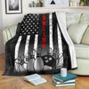 Maxcorners American Usa Flag Black Blanket