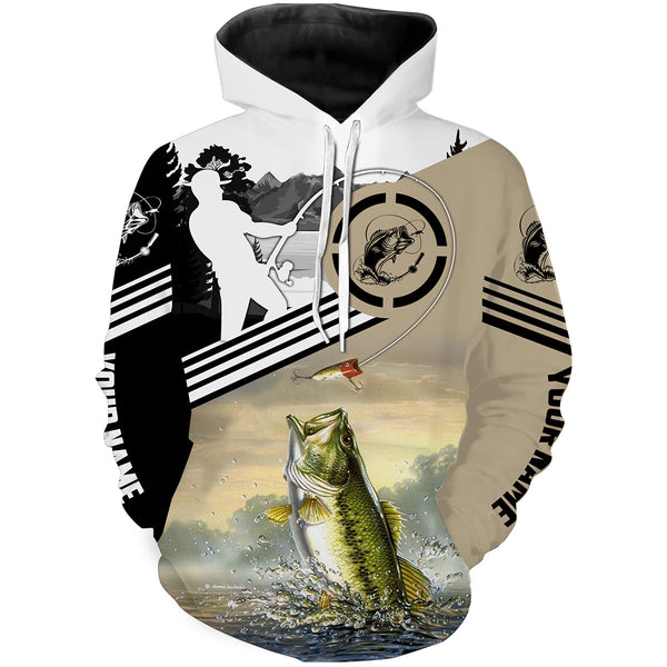 Max Corners Largemouth Bass Fishing Fisherman Fishing rod Customize name 3D Hoodie