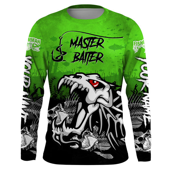 Maxcorner Halloween Master Baiter Green Custom Name 3D shirt