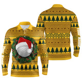Max Corner Ugly Christmas Sweater Men's Golf Sports Polo Custom Name Long Sleeves Shirt