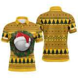 Max Corner Ugly Christmas Sweater Men's Golf Sports Polo Custom Name Long Sleeves Shirt