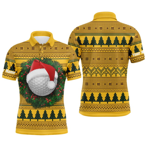 Max Corner Ugly Christmas Sweater Men's Golf Sports Polo Custom Name Long Sleeves Shirt