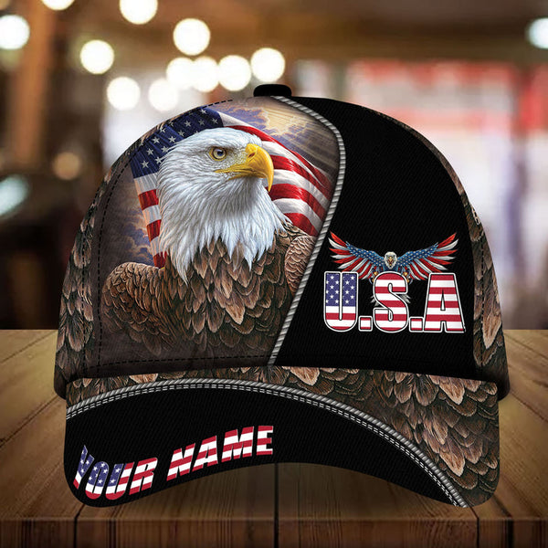 Maxcorners Personalized Patriotic American Eagle - Cap