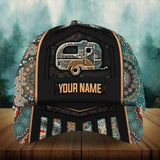 Max Corners Camping Car Camping Unique Pattern Art Custom 3D Cap