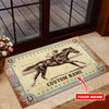 Maxcorners Personalized Horse Racing Beige Doormat