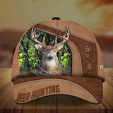 Maxcorners Premium Brown Printed Deer Hunting Personalized 3D Hat