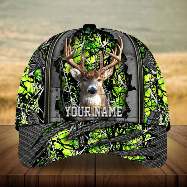 Max Corners Steel Loralle Cracked Deer Hunting Camo Pattern 3D Multicolor Personalized Cap