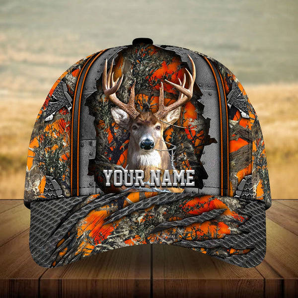 Max Corners Steel Loralle Cracked Deer Hunting Camo Pattern 3D Multicolor Personalized Cap