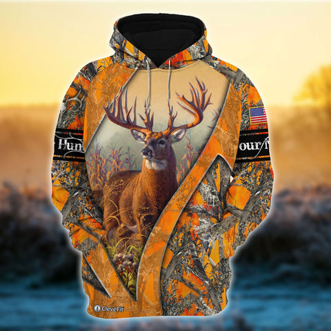 Max Corner Epic Deer Hunting Camo Pattern Personalized 3D Hoodie For Hunting Lover