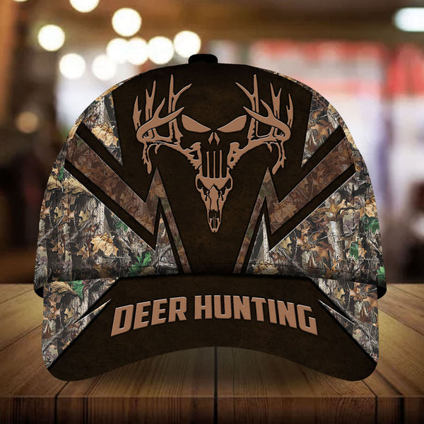 Max Corners The Best Deer Hunting Skull Deer Pattern 3D Multicolor Personalized Cap