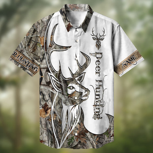 Maxcorners Deer Hunting Geometric Shape Multicolored Personalized hawaiian shirt HU0113