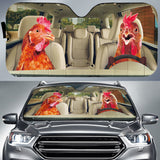 Maxcorners Driving Chickens All Over Printed 3D Sun Shade
