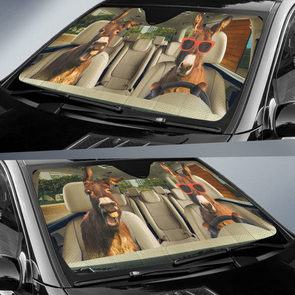 Maxcorners Driving Donkeys All Over Printed 3D Sun Shade
