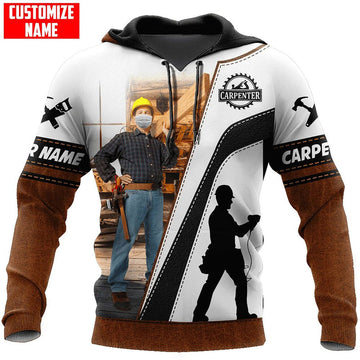 Maxcorners Personalized Name White Bro Carpenter 3D All Over Printed HU120
