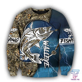 Maxcorners HC Walleye Fishing Gear Shirt Blue