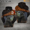 Maxcorners Personalized Sad Black Horse Collection All Over Printed Shirt