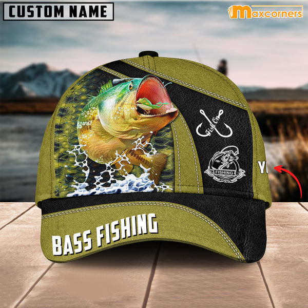 Maxcorners Personalized Take The Bait Bass Fishing Cap