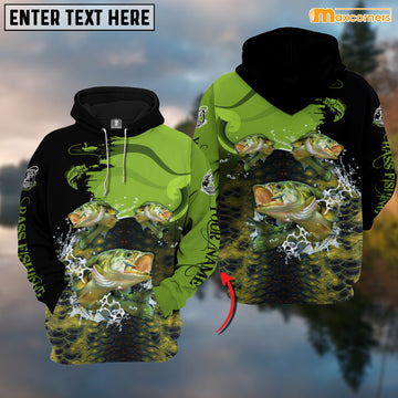 Maxcorners Personalized Three Bass Fishing T-shirt Color11