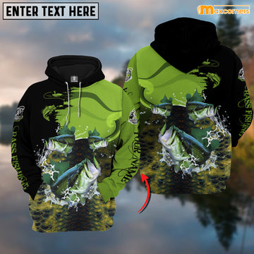 Maxcorners Personalized Three Bass Fishing T-shirt Color14