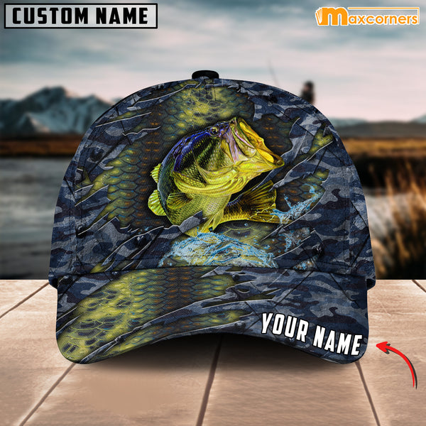 Maxcorners Personalized Steel Bass Fishing Cap
