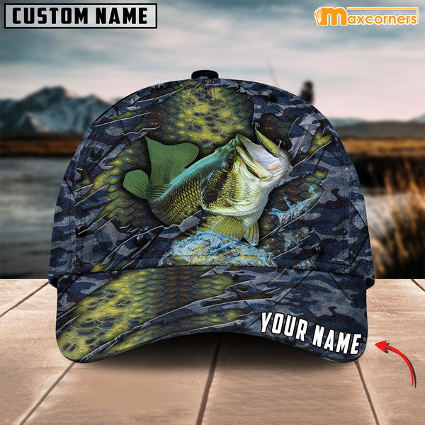 Maxcorners Personalized Steel Bass Fishing Cap