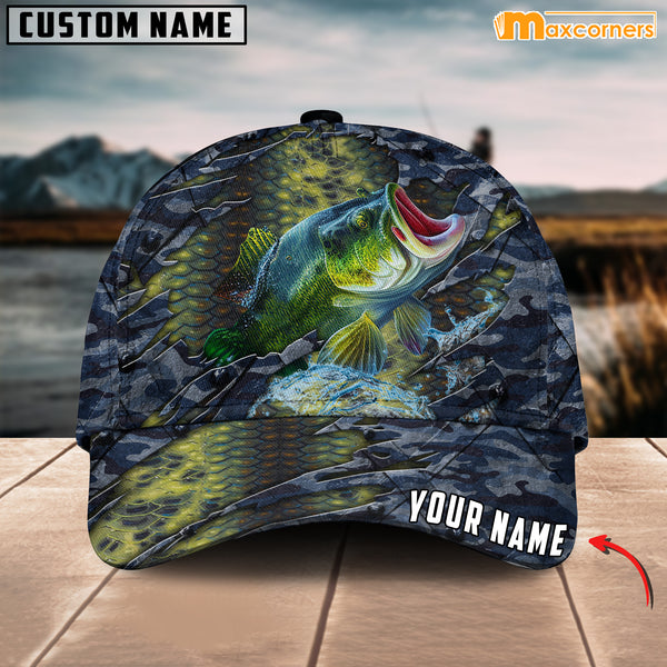 Maxcorners Personalized Steel Bass Fishing Cap