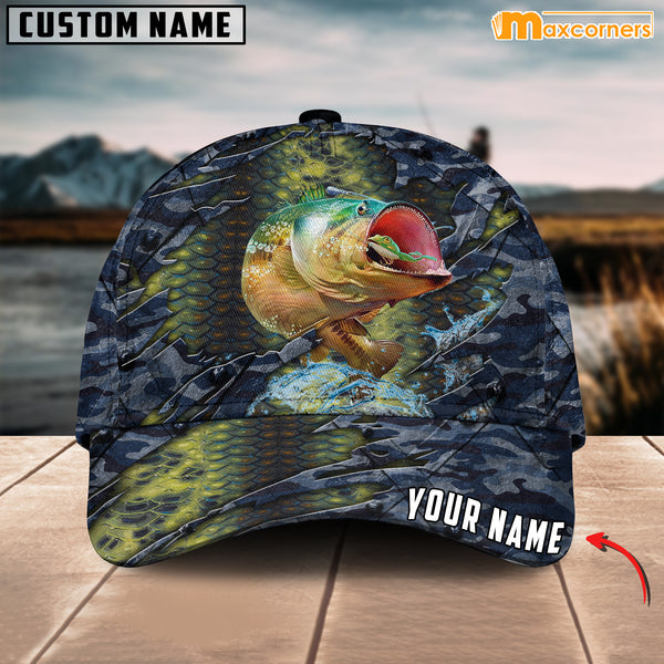 Maxcorners Personalized Steel Bass Fishing Cap