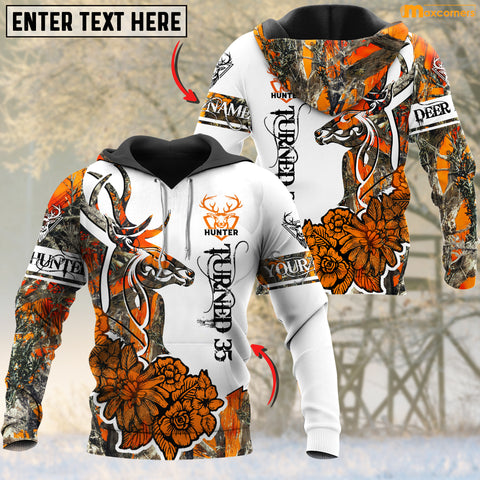 Maxcorners Deer Hunting Custom Name and Age Multicolor - Orange