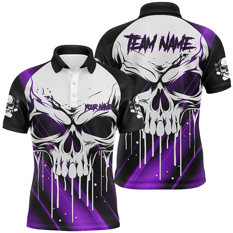 Max Corner Purple Skull Bowling Creepy Style Bowling jerseys Custom Name And Team Shirt