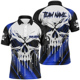 Max Corner Blue Skull Bowling Creepy Style Bowling jerseys Custom Name And Team Shirt