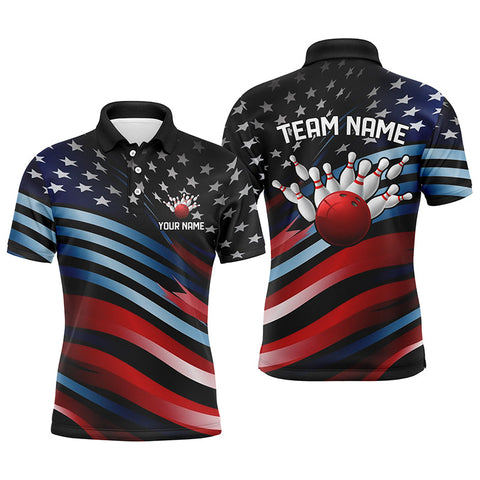 Max Corner American Flag Team Bowling Vintage Bowling Jerseys Custom Name And Team Shirt