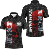 Max Corner Canadian Flag Skull Bowling Custom Name And Team Shirt
