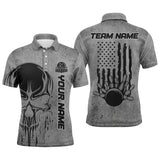 Max Corner American Flag Bowler Jersey Skull Bowling Jerseys Custom Name And Team Shirt
