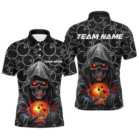 Max Corner Halloween Bowling Outfits Skull Bowling Jerseys Custom Name And Team Shirt