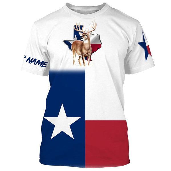 Maxcorners Tx Texas Whitetail Deer Hunting Custom Name All Over Print Shirts