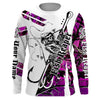 Maxcorner Halloween Fish Reaper Pink Camo Custom Name 3D shirt