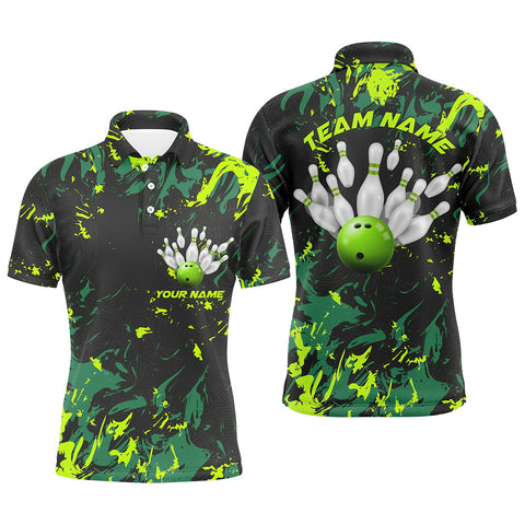 Max Corner Black And Green Camo Bowling Jerseys Custom Name And Team Shirt
