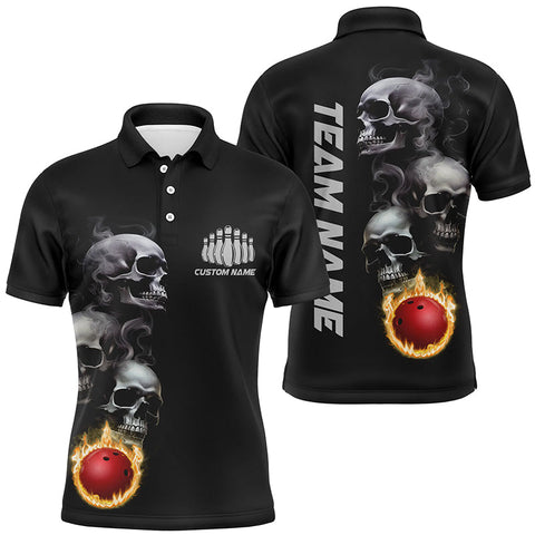 Max Corner Skull Tattoo Flame Bowling  jerseys Custom Name And Team Shirt