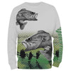 Maxcorners Largemouth Bass Fishing Customize Name 3D All Over Printed Shirts