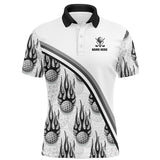 Max Corner Golf balls black flame pattern Mens Golf polo shirts custom name golf clothes for men golfing